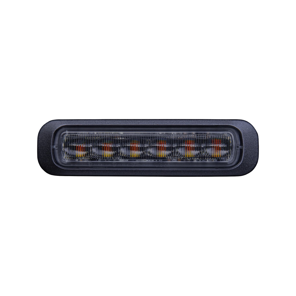 Strands Dark Knight advarselslys, amber, 6 LED, 4 m kabel
