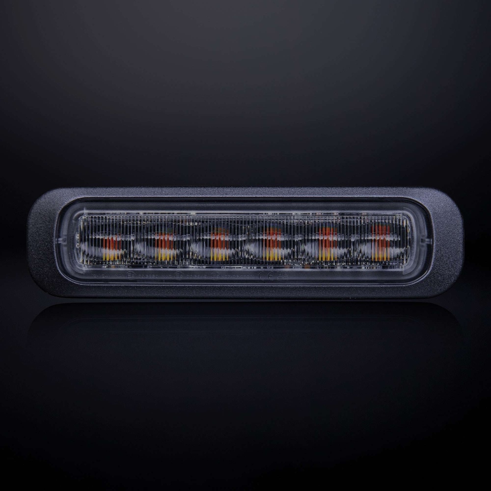 Strands Dark Knight advarselslys, amber, 6 LED, 4 m kabel