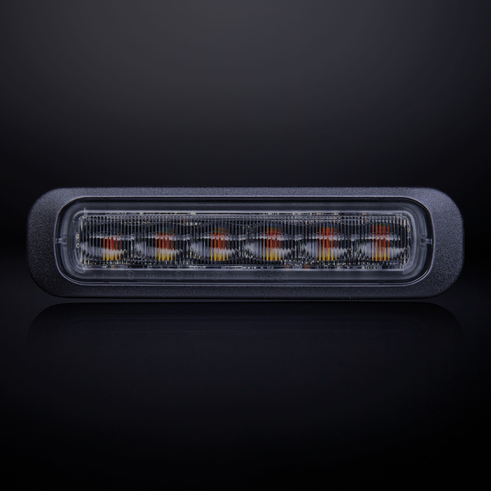 Strands Dark Knight Riktat Blixtlys Orange 6 LED Mørktoneet Linse