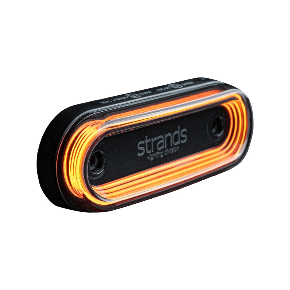 Strands FOR9T Gravity sidemarkeringslampe, amber, 10-40V, 2,5m kabel