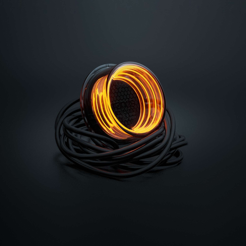 Strands FOR9T Geo sidemarkeringslys, amber, 2,5 m kabel