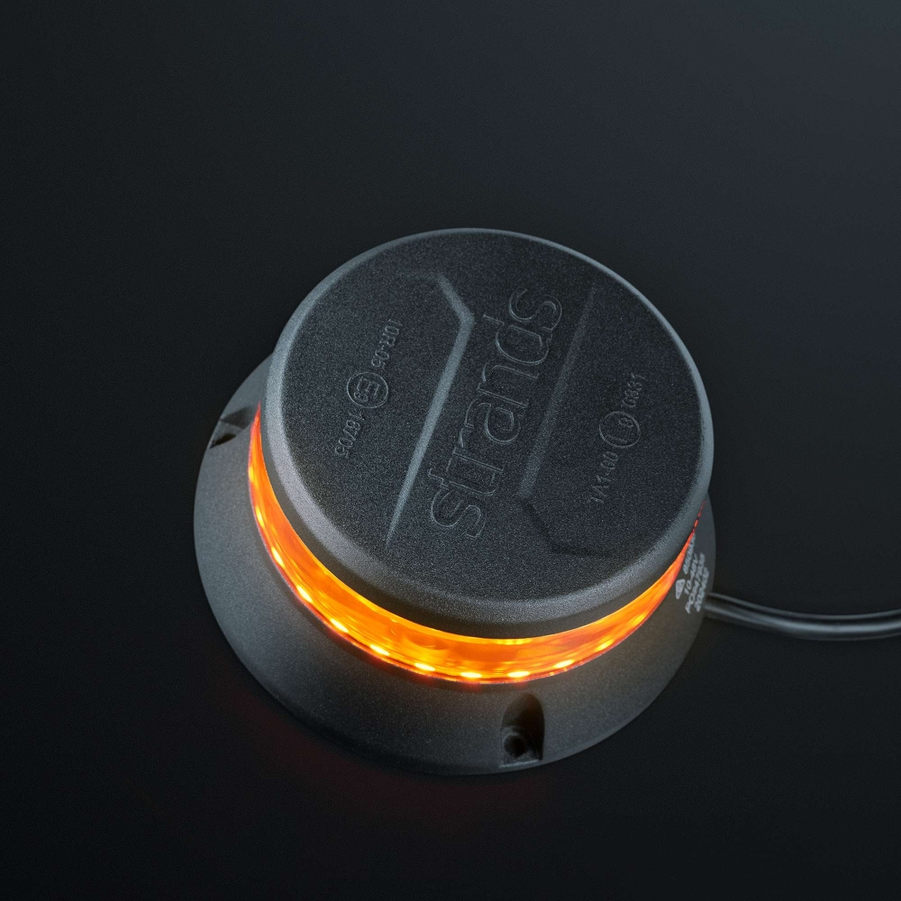 Strands roterende advarselslys LED planmontering