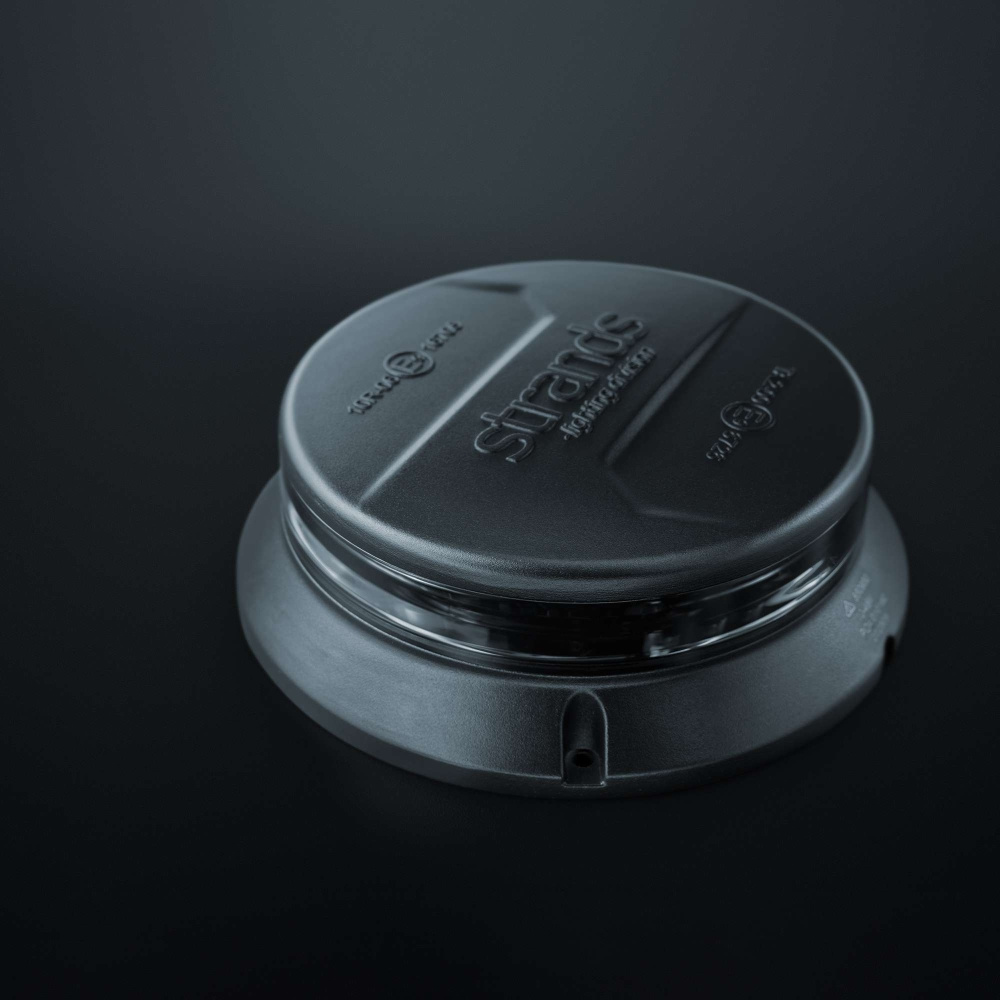 Strands Cruise Light Roterende Advarselslys LED Planmontering/Mørk Linse