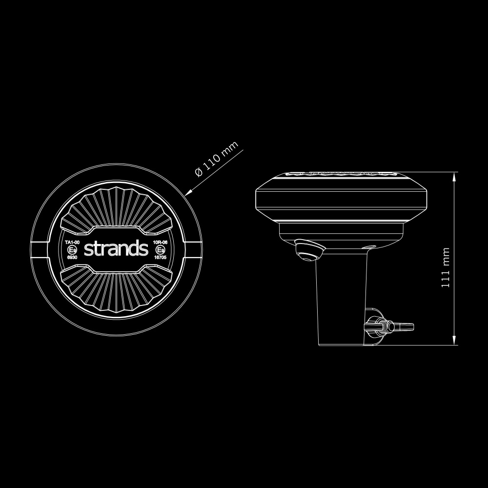 Strands Firefly Summer Glow Drejelig Advarselslys 110Mm Stangmontering