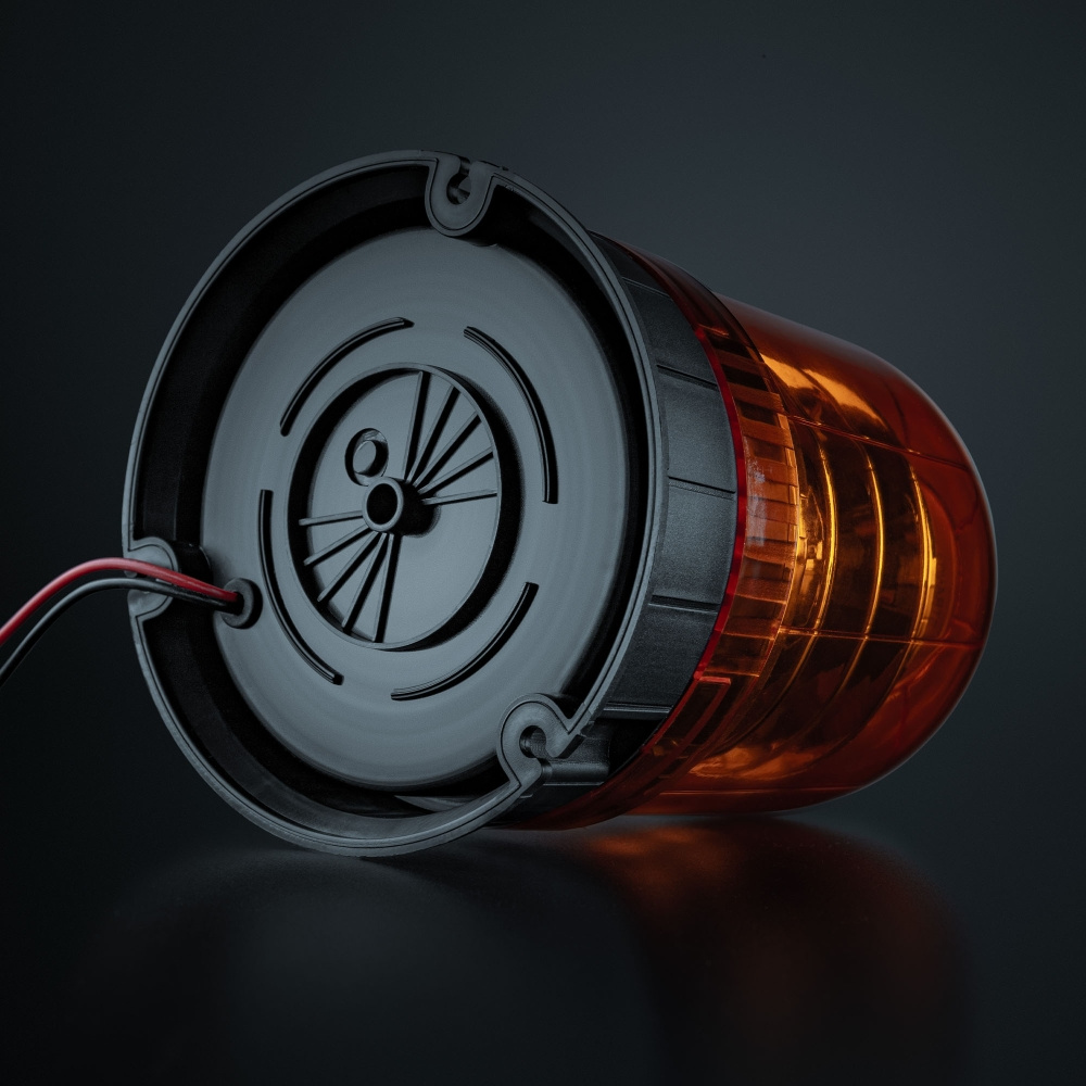 Strands Big Energy XL Roterende Advarselslys Orange Linse