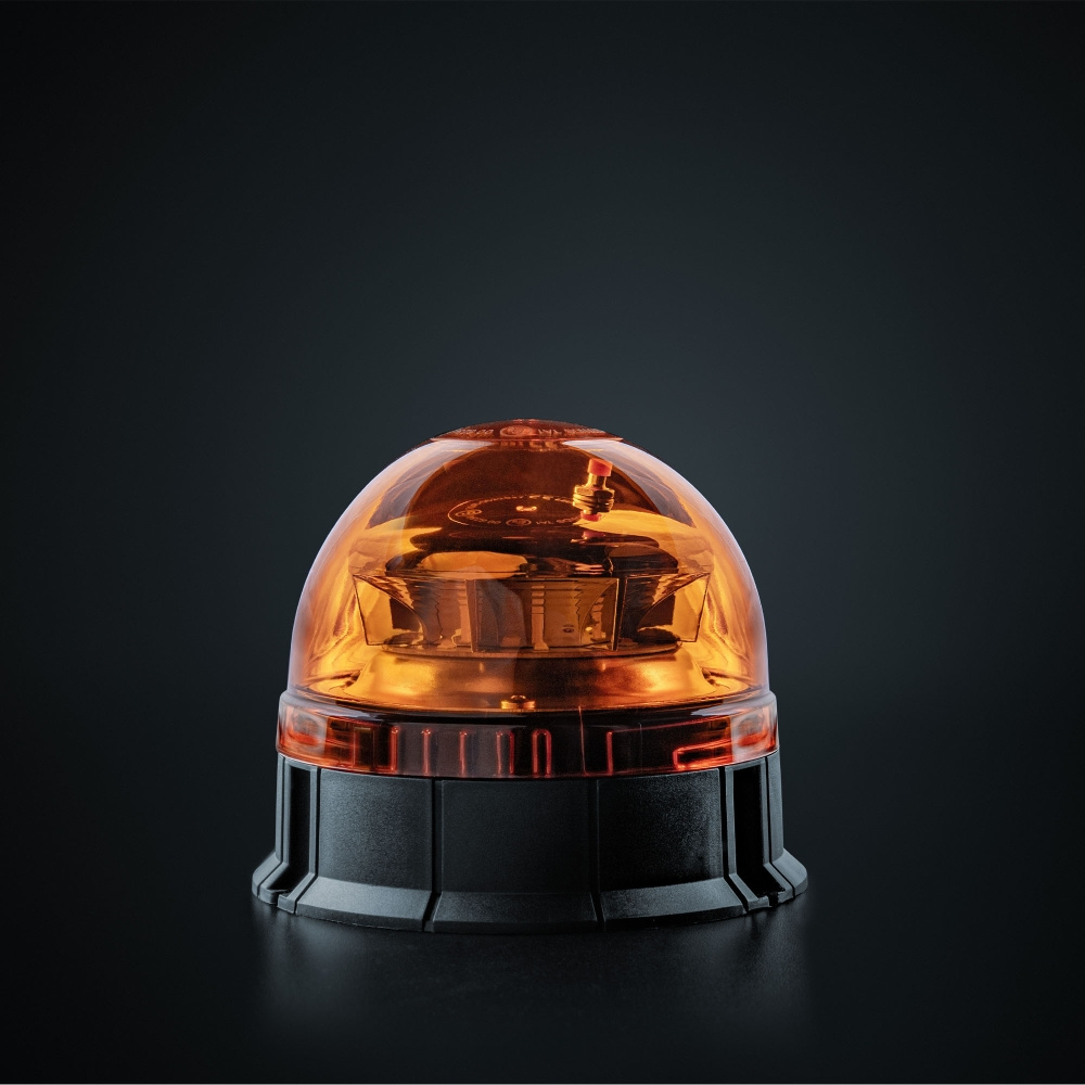 Strands Big Energy Roterende Advarselslys Orange Linse Planmontering