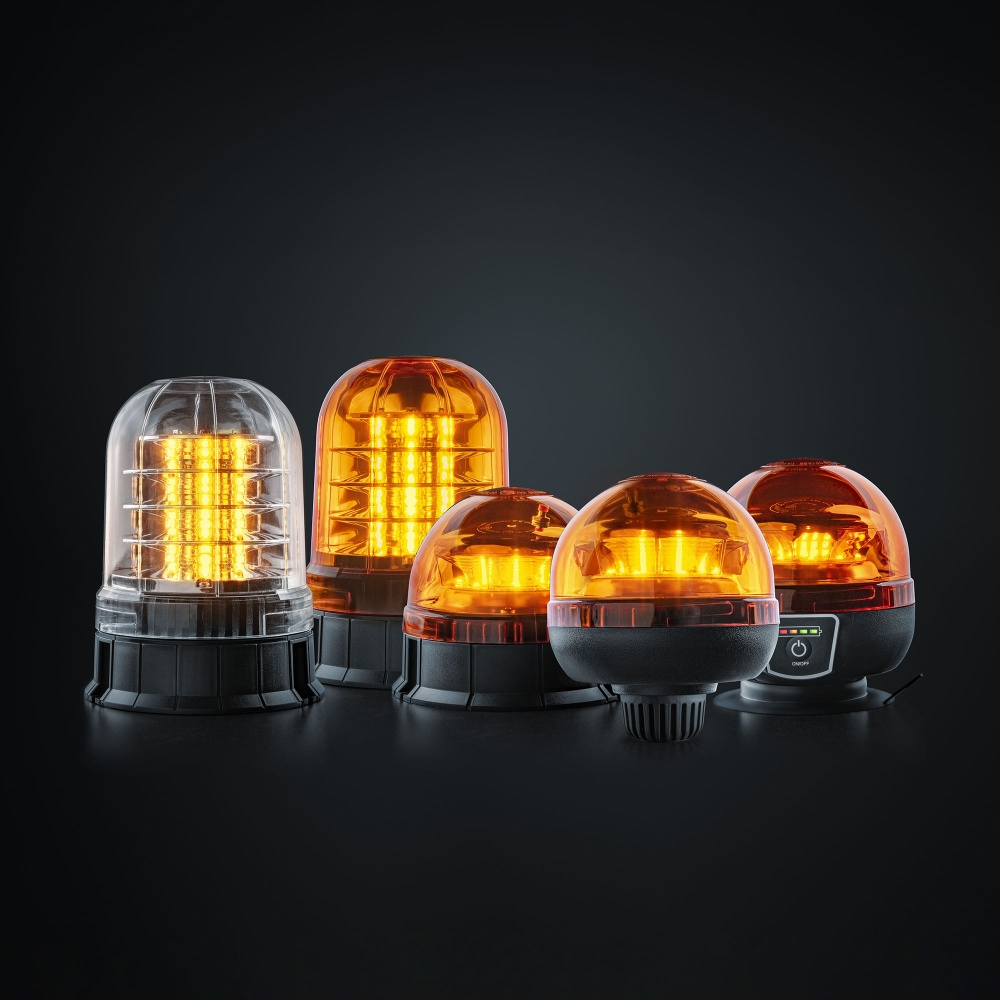 Strands Big Energy Roterende Advarselslys Orange Linse Planmontering