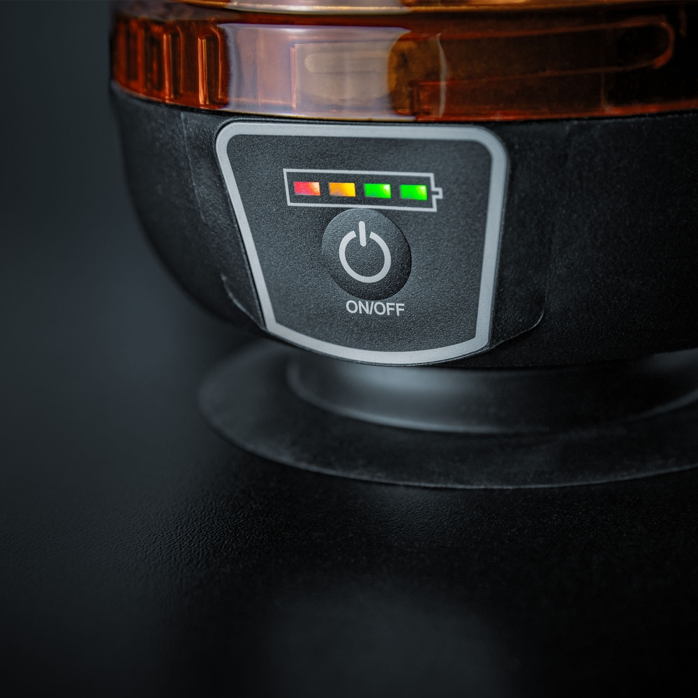 Strands Big Energy Bærbar Roterende Advarselslys Orange Linse