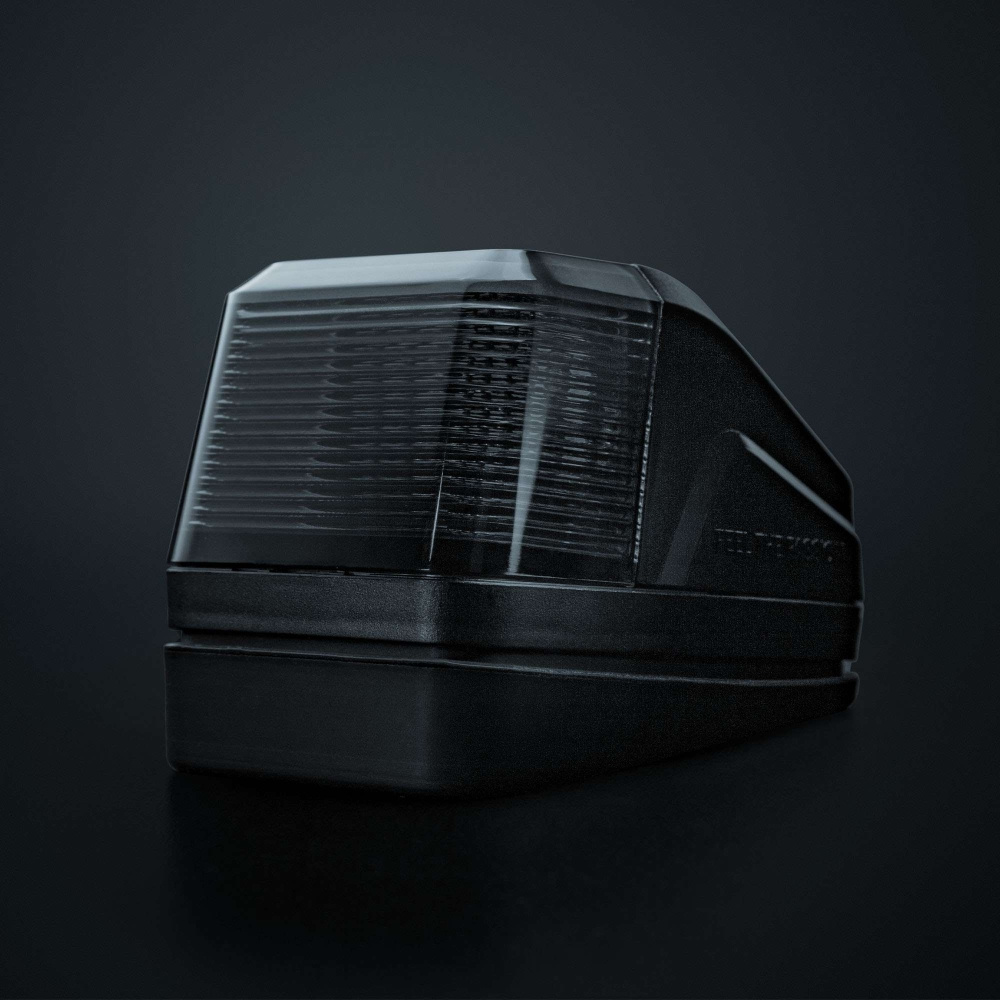 Strands IZE LED taglampe, hvid/amber, advarselslys, mørk linse