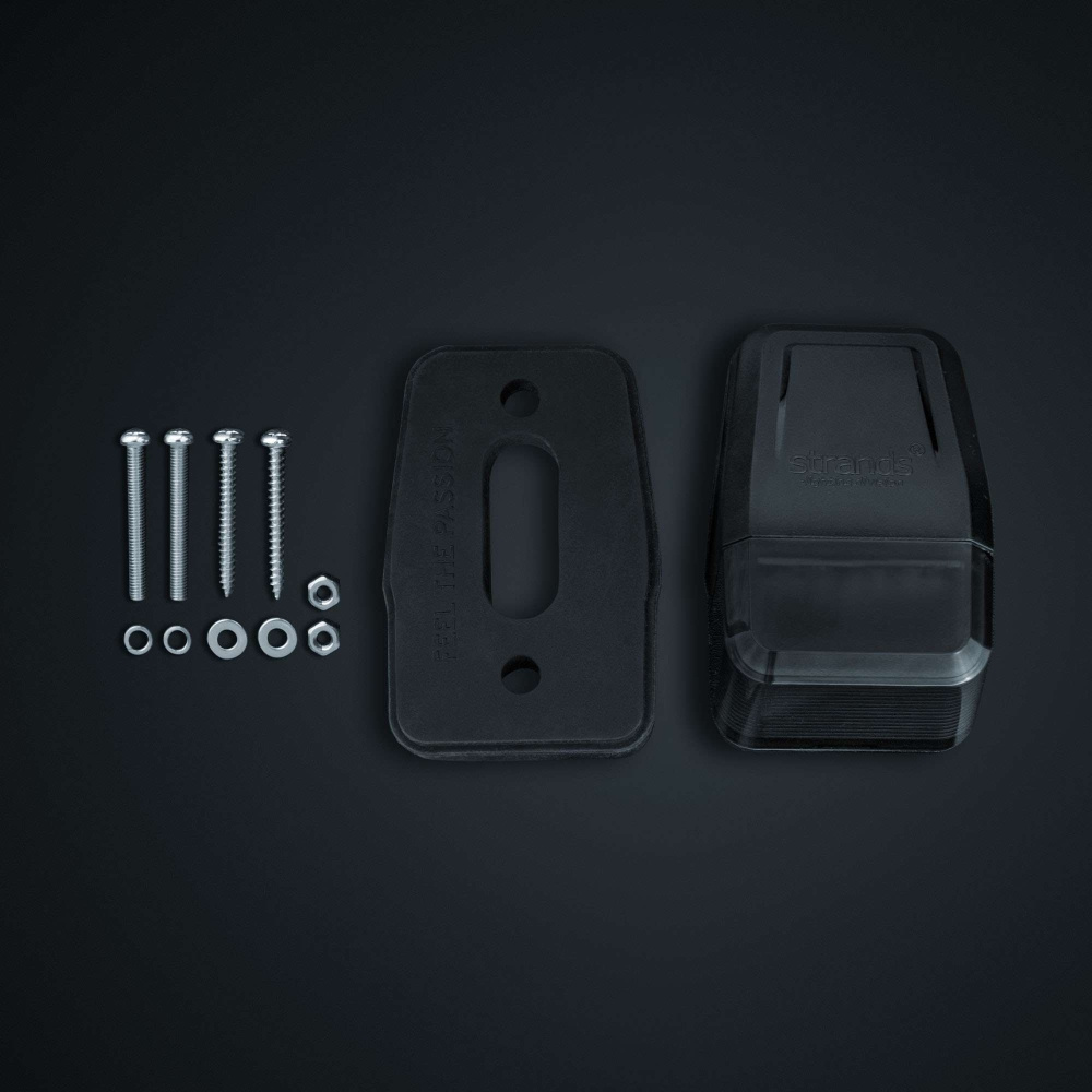 Strands IZE LED taglampe, hvid/amber, advarselslys, mørk linse