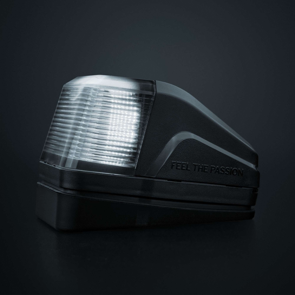 Strands IZE LED taglampe, hvid/amber, advarselslys, mørk linse