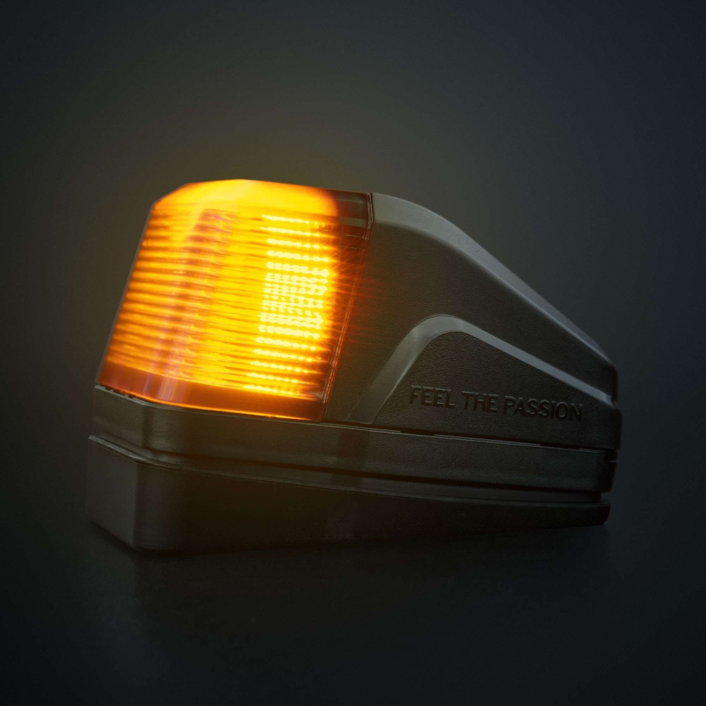 Strands IZE LED taglampe, hvid/amber, advarselslys, mørk linse