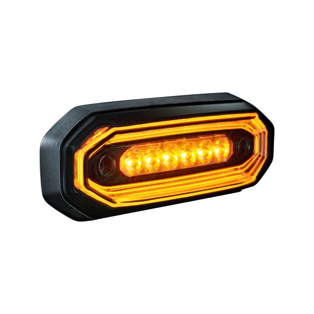 Strands FOR9T Aura varsellys, 6 LED, ravfarvet, mørkt linse
