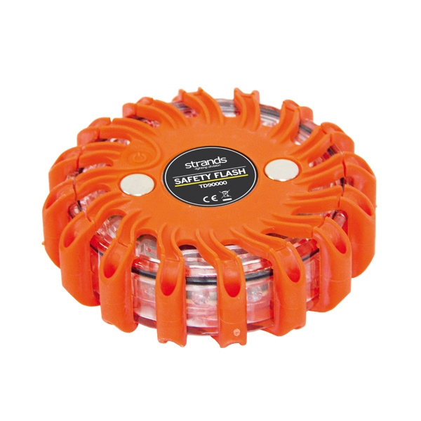 Strands Varning/Riktat Blixtlys Pucken Orange LED, 100H Batterilevetid