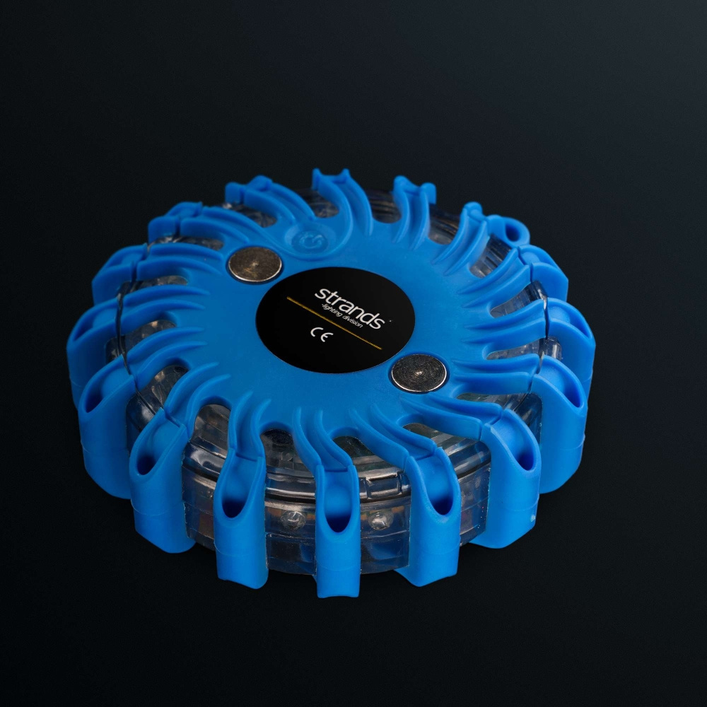 Strands Varning/Riktat Blinklys Kugle Blå LED, 6-Pak i Taske