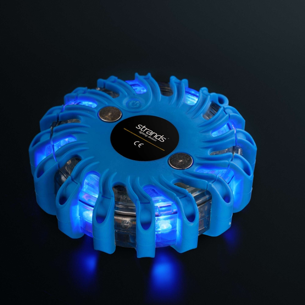 Strands Varning/Riktat Blinklys Kugle Blå LED, 6-Pak i Taske