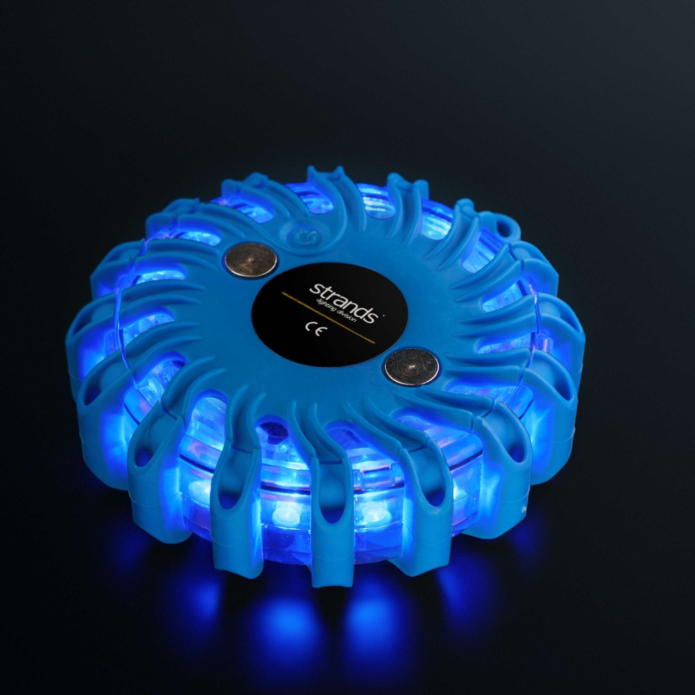 Strands Varning/Riktat Blinklys Kugle Blå LED, 6-Pak i Taske