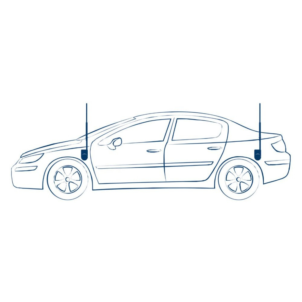 Blaupunkt Autojet 25 Black, sort elantenne