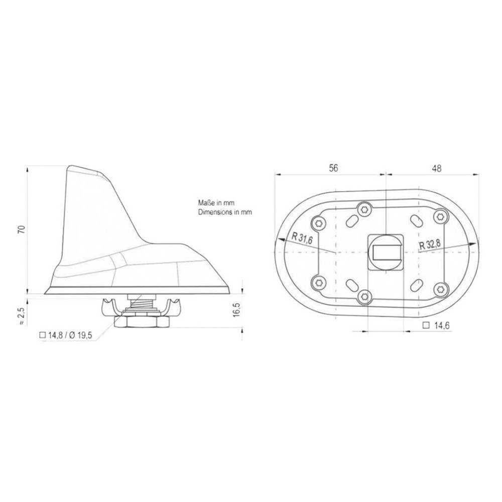 Blaupunkt DAB-A-GPS-a, tagantenne med DAB/DAB+/AM/FM og GPS