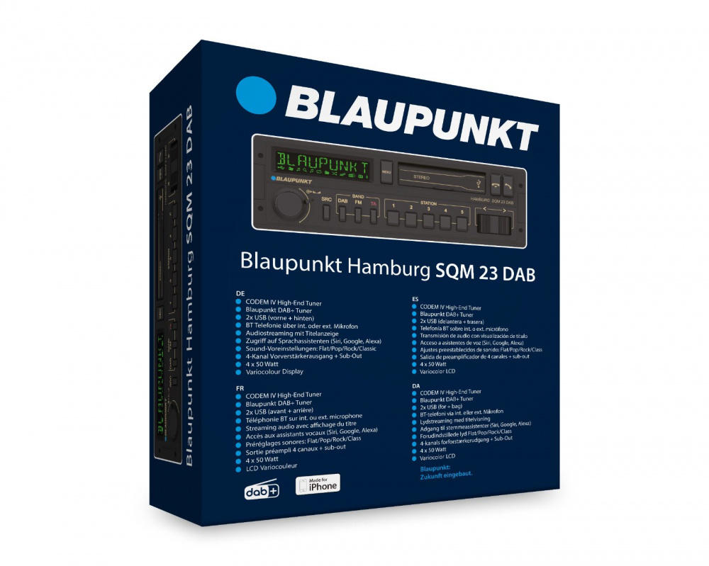Blaupunkt Hamburg SQM 23, retro bilstereo med Bluetooth og DAB