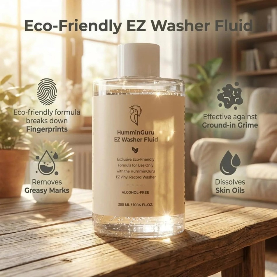 HumminGuru EZ Vinyl Record Washer, manuel pladevasker