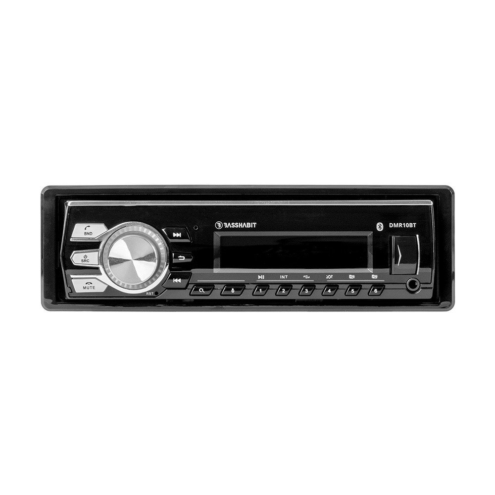 Bass Habit DMR10BT, bilstereo med Bluetooth, AUX, USB og 2 par lavniveau