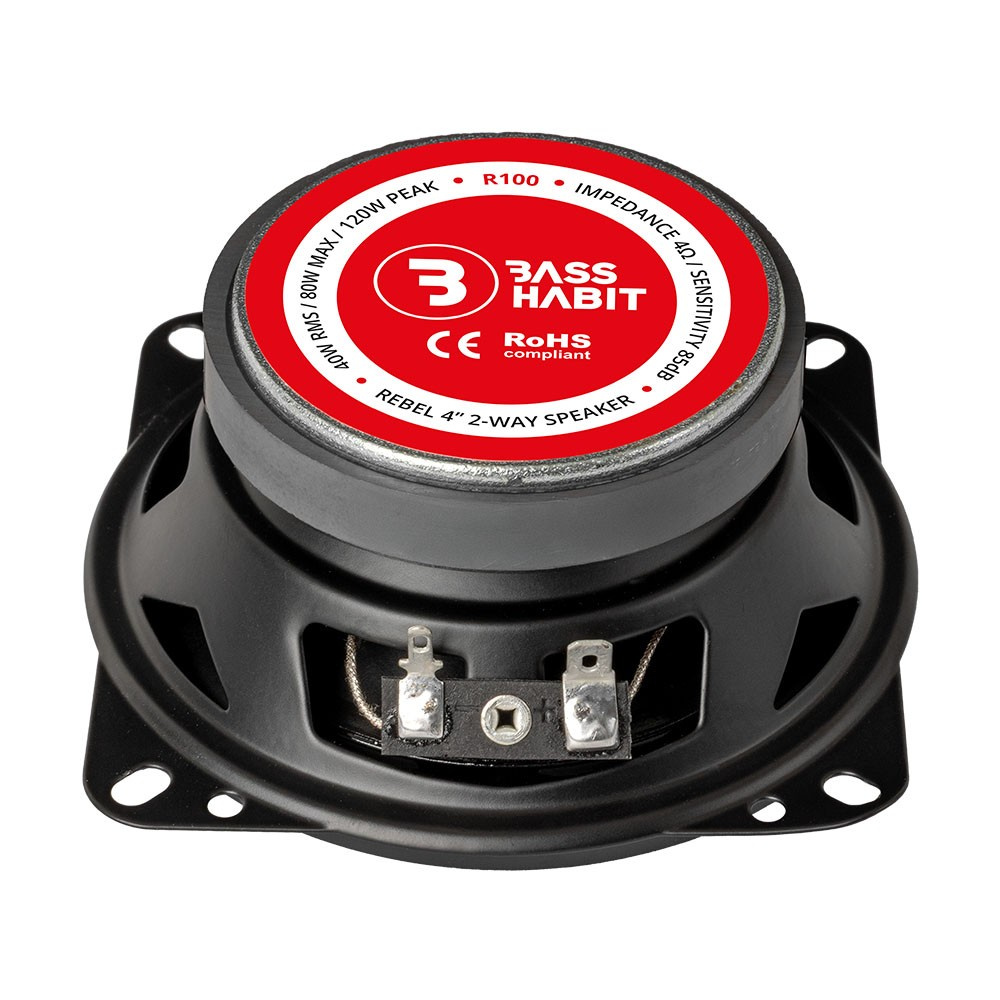 Bass Habit Rebel R100, prisvenlige 4 tommer koaksialhøjttalere