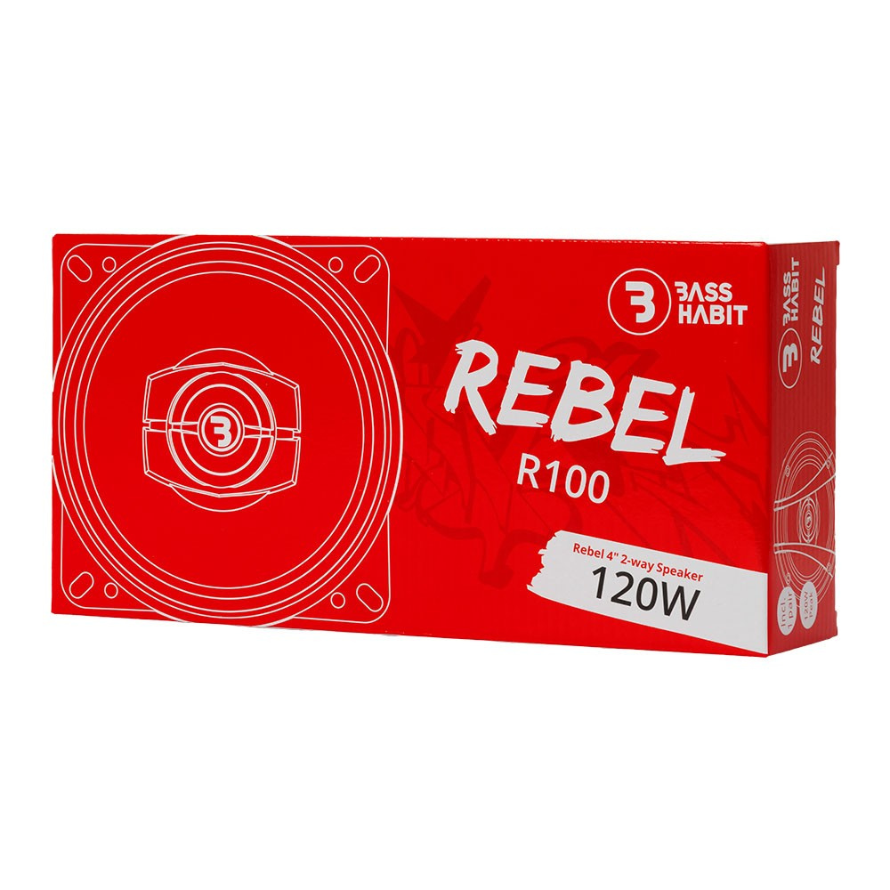Bass Habit Rebel R100, prisvenlige 4 tommer koaksialhøjttalere