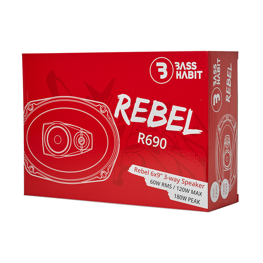Bass Habit Rebel R690, prisvenlige 6x9 tommer koaksialhøjttalere