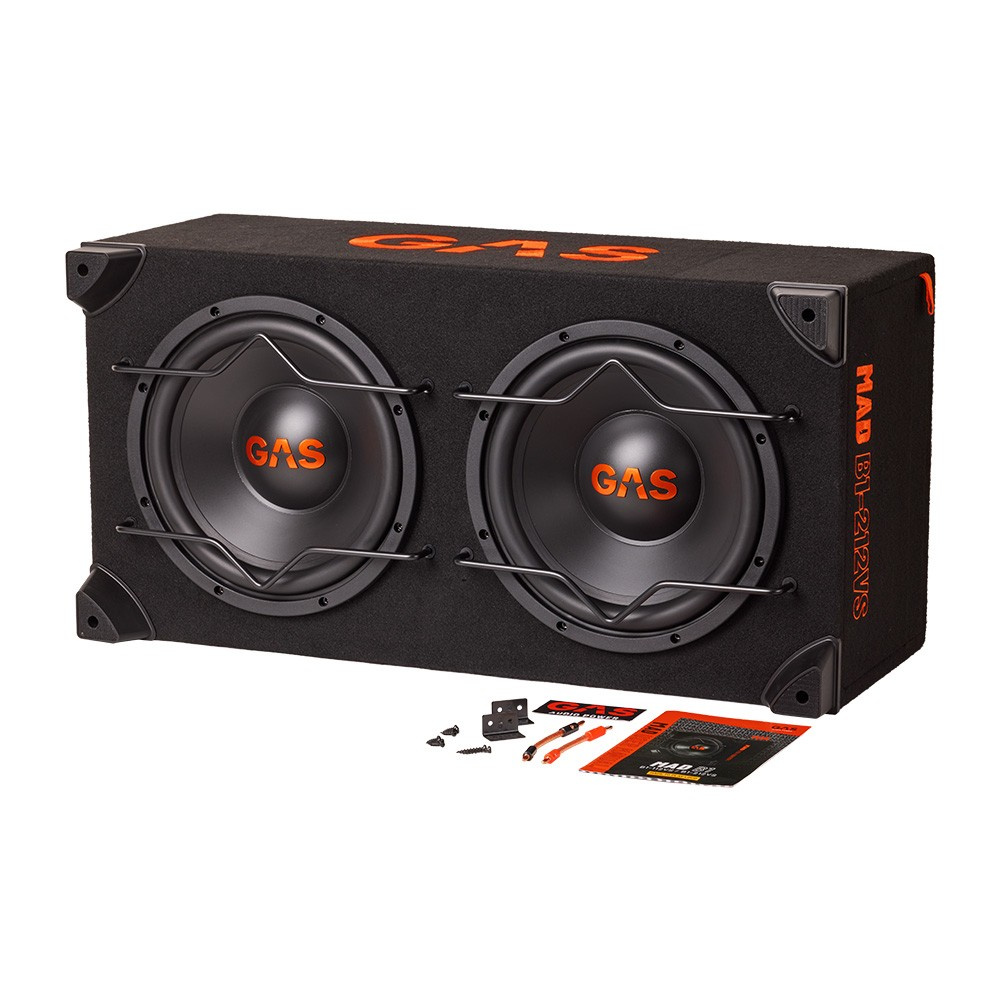 GAS MAD B1-212VS, 2x12 tommers basrefleks- eller lukket basboks