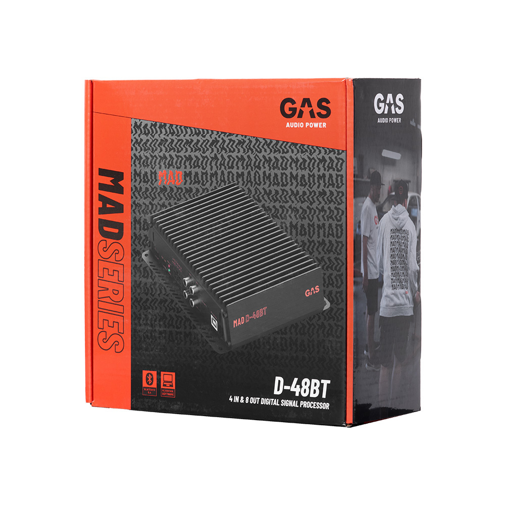 GAS MAD D-48BT, 8-kanals DSP med Bluetooth