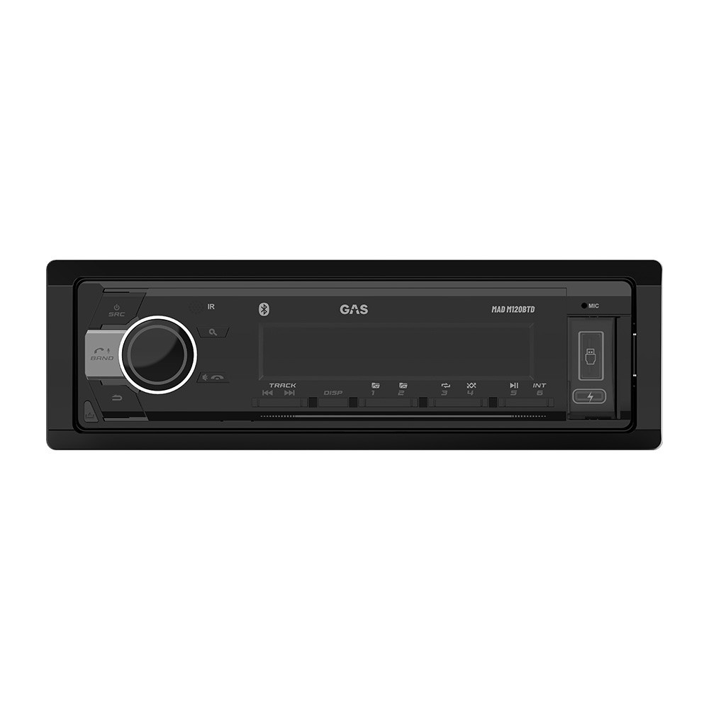 GAS MAD M120-BTD, bilstereo med Bluetooth 5.3, DAB, USB-C & 2 par lavniveau