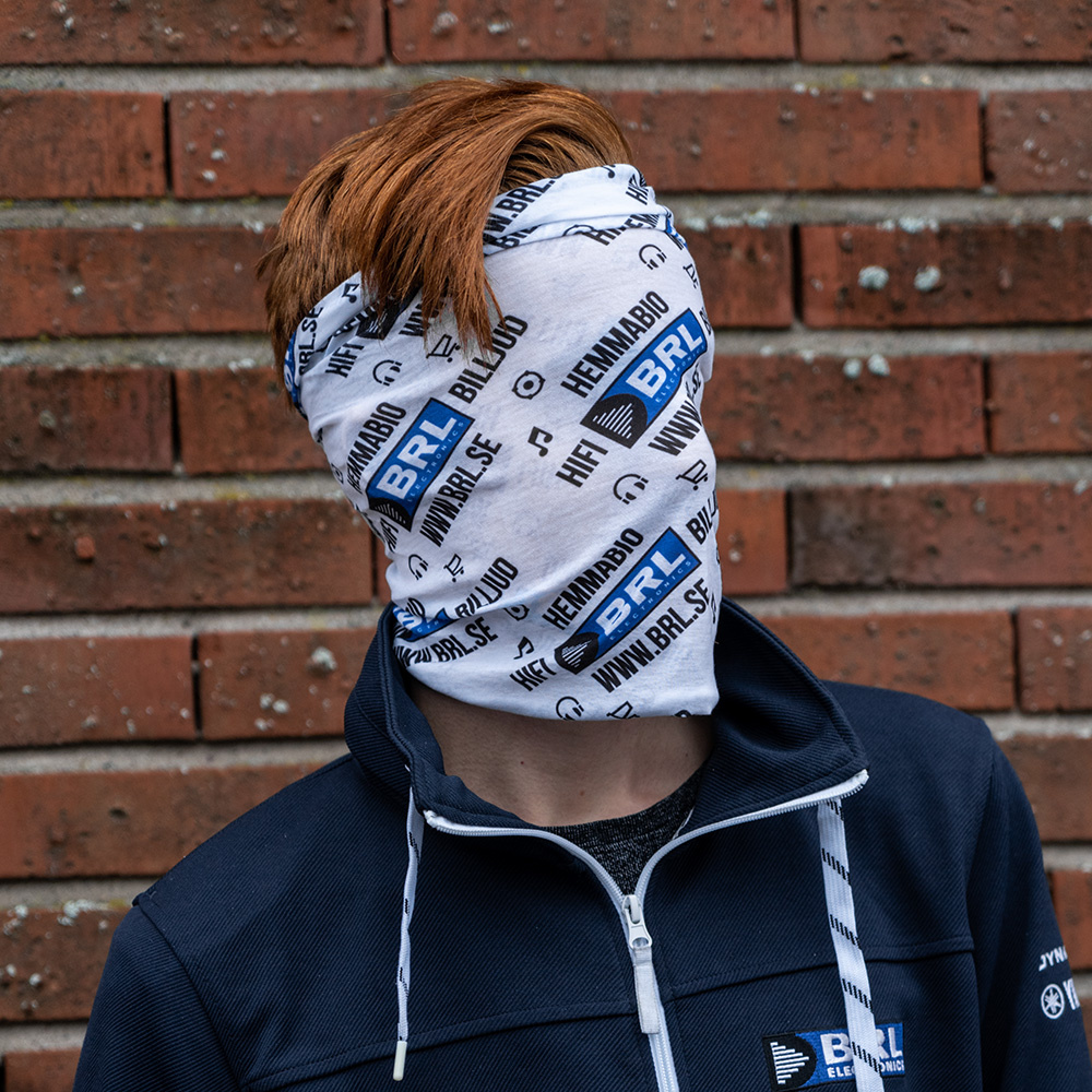 BRL Tubhalsduk Vit/Svart/Blå