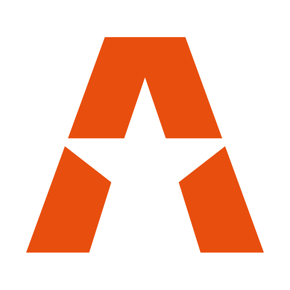 GAS A STAR-klistermærke 15.5x14cm, orange