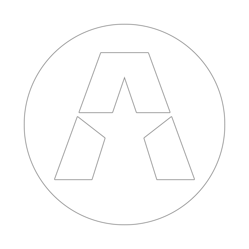 GAS A STAR-klistermærke 17x17cm, hvid og sort