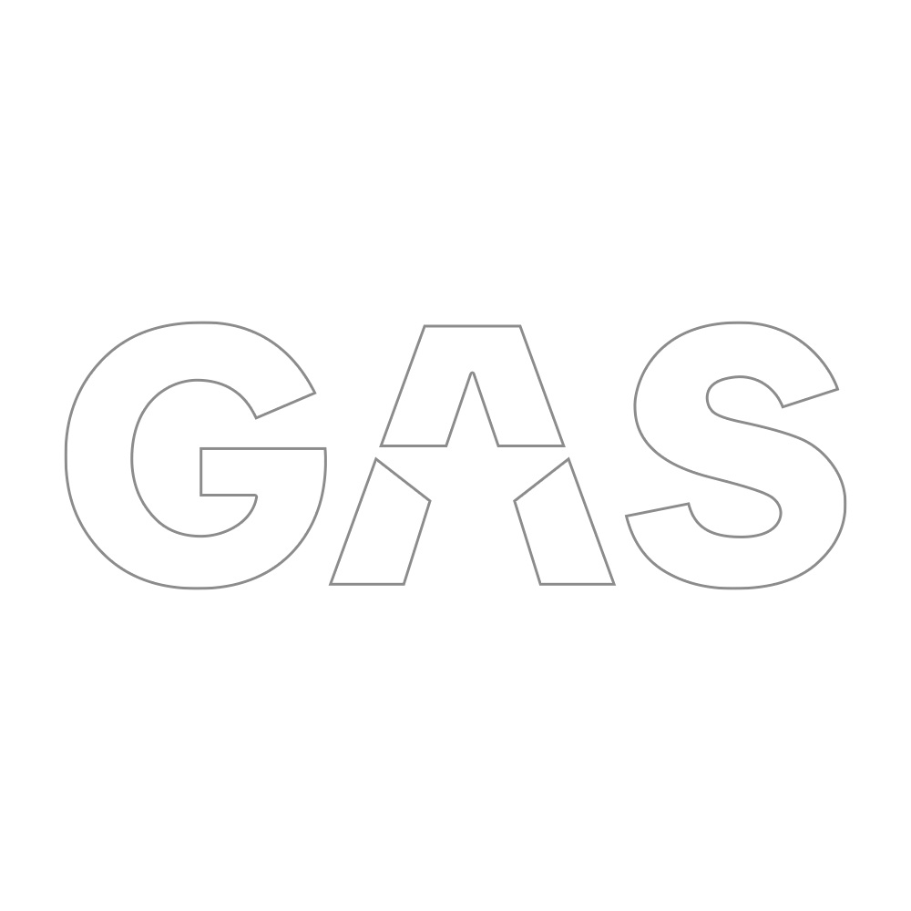 GAS-klistermærke 45x15.5cm, hvid