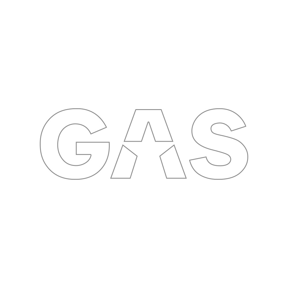 GAS-klistermærke 23x8cm, hvid