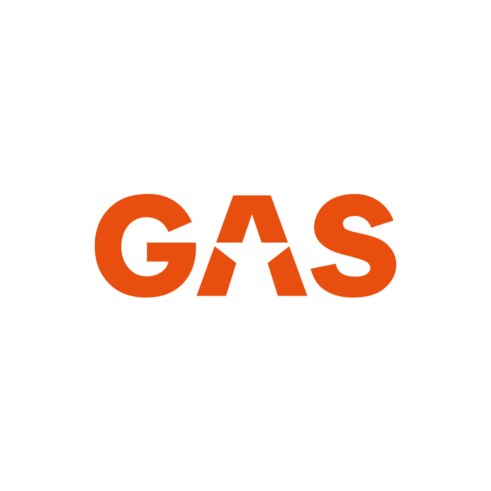 GAS-klistermærke 16x5.5cm, orange