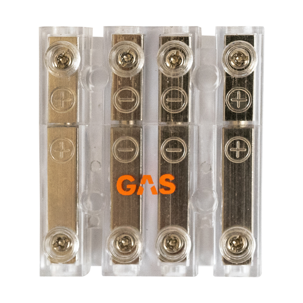 GAS hurtigkontakt til 2 kanaler, op til 4mm² højttalerkabel