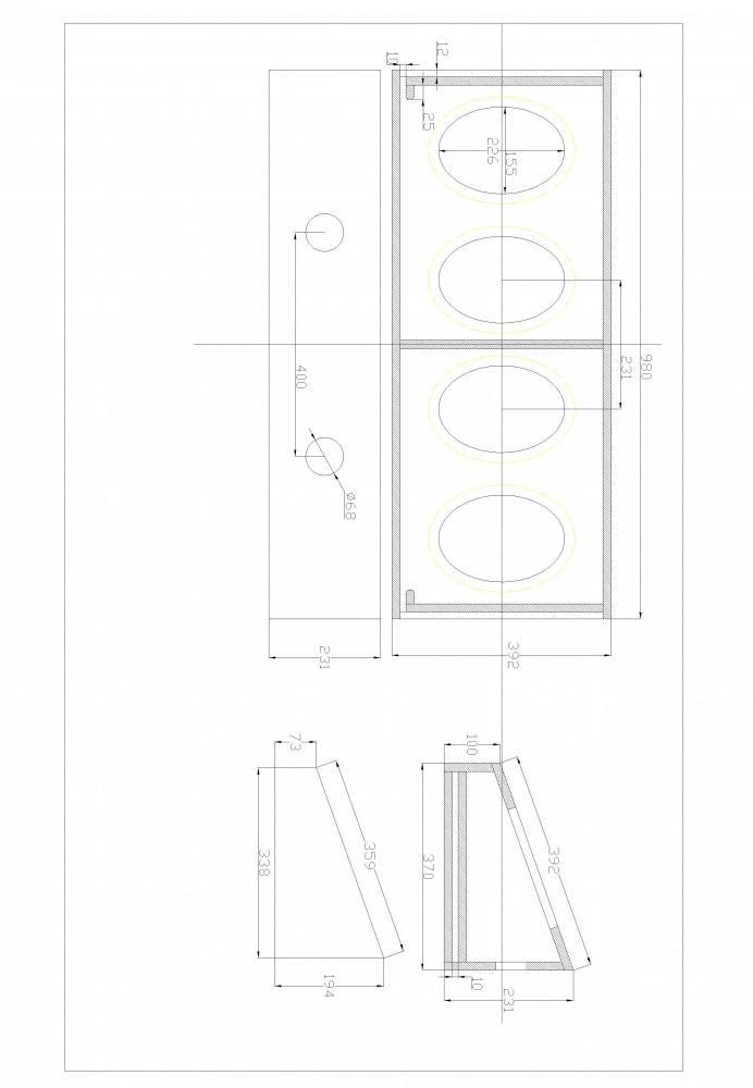 GAS PRO SPL-låda 4 x 6x9tum