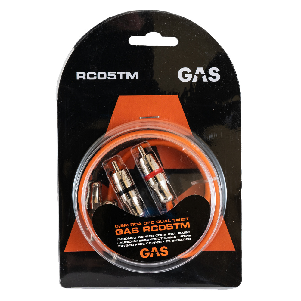 GAS RC05TM dobbeltisoleret RCA-kabel, 0.5 meter