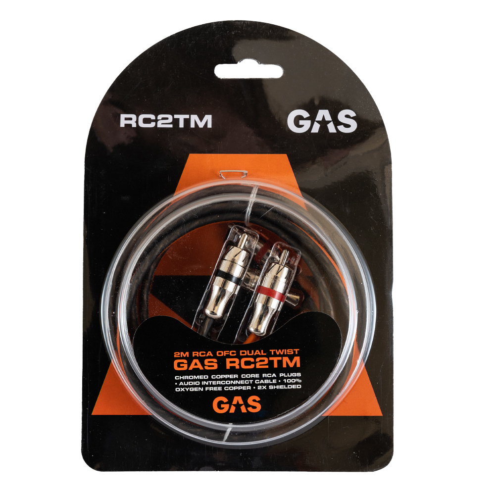 GAS RC2TM dobbeltisoleret RCA-kabel, 2 meter