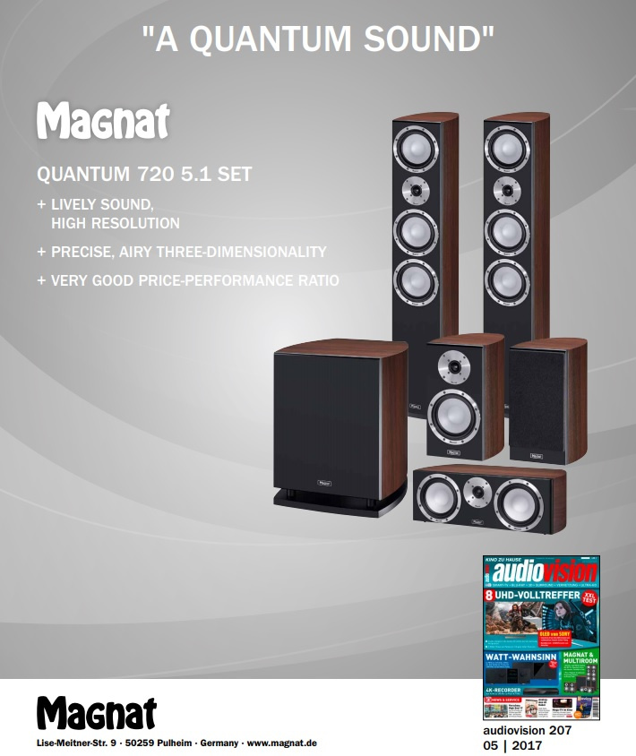 Magnat Quantum 727 golvhögtalare, mocca