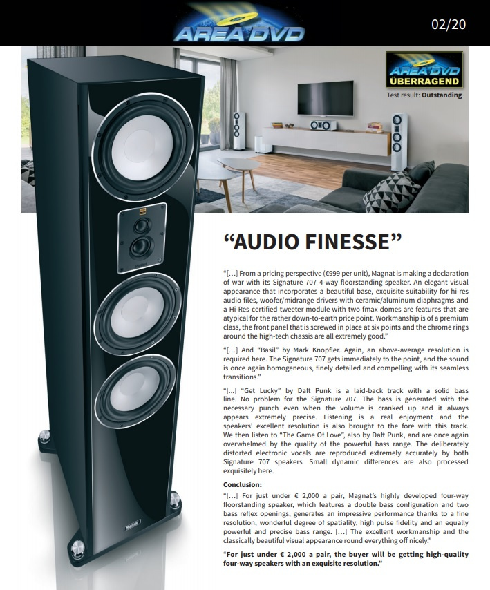 Magnat Signature 707 golvhögtalare, svart par