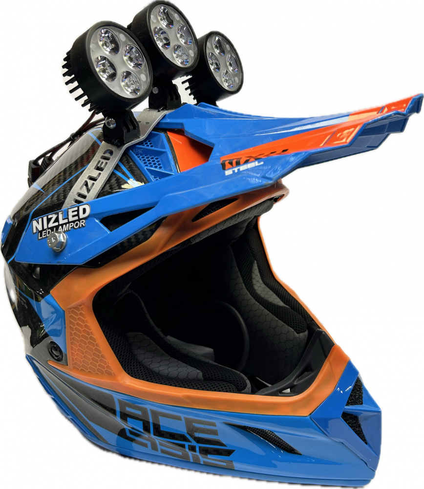 Nizled hjälmkit med 3 lampor