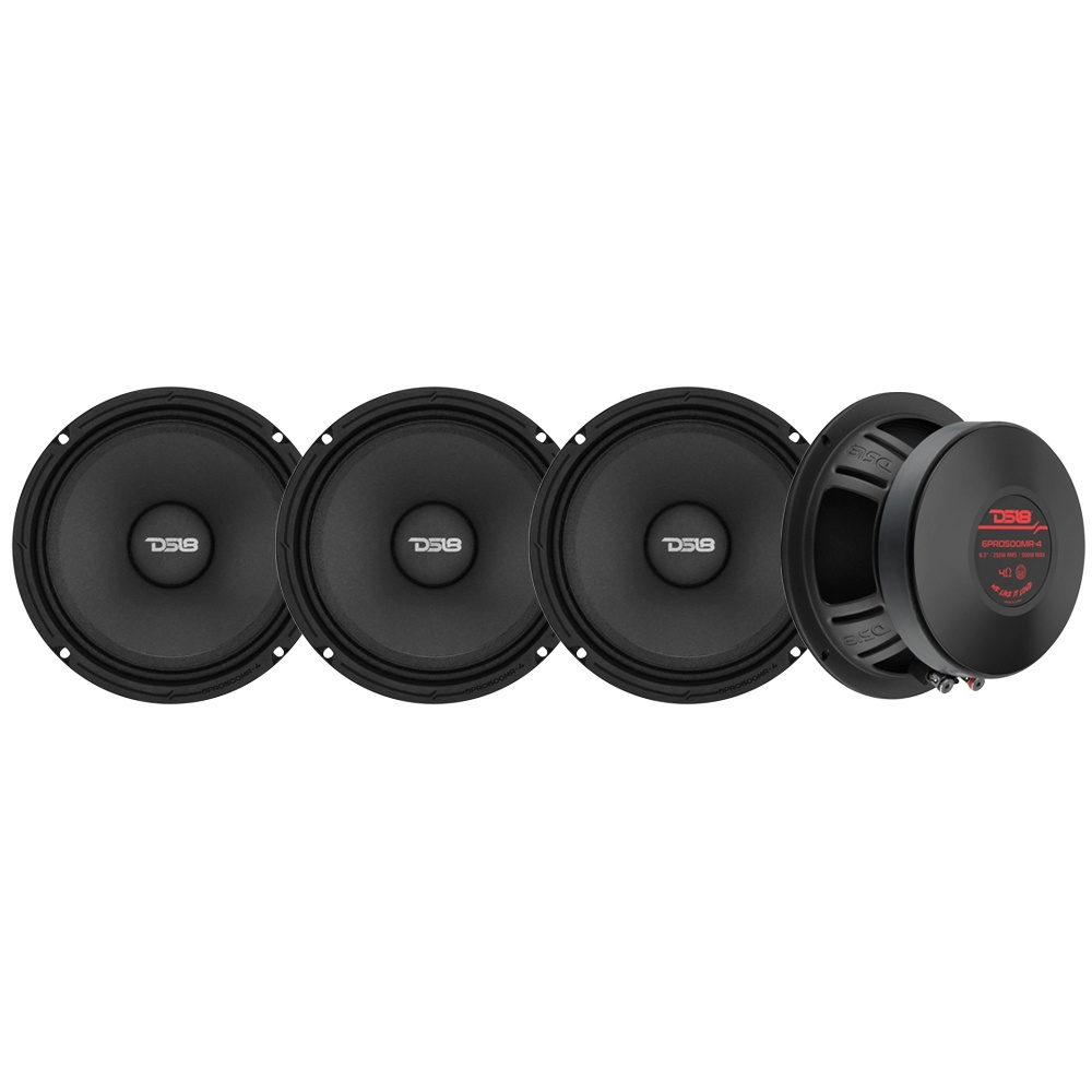 4-pack DS18 6PRO500MR-4 6,5 tommer midbas/mellemregister