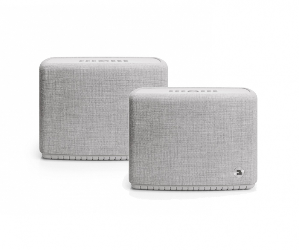 2-pak Audio Pro A15 W bærbar Wifi-højttaler, lys grå
