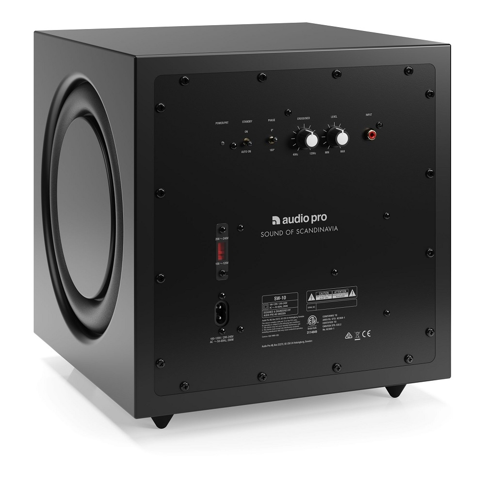 Audio Pro A38 W med SW-10 2.1 stereopakke, sort