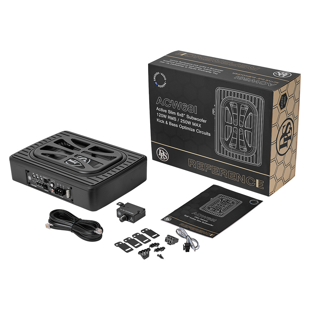 2-pak DLS ACW68i, kompakt undersædebass