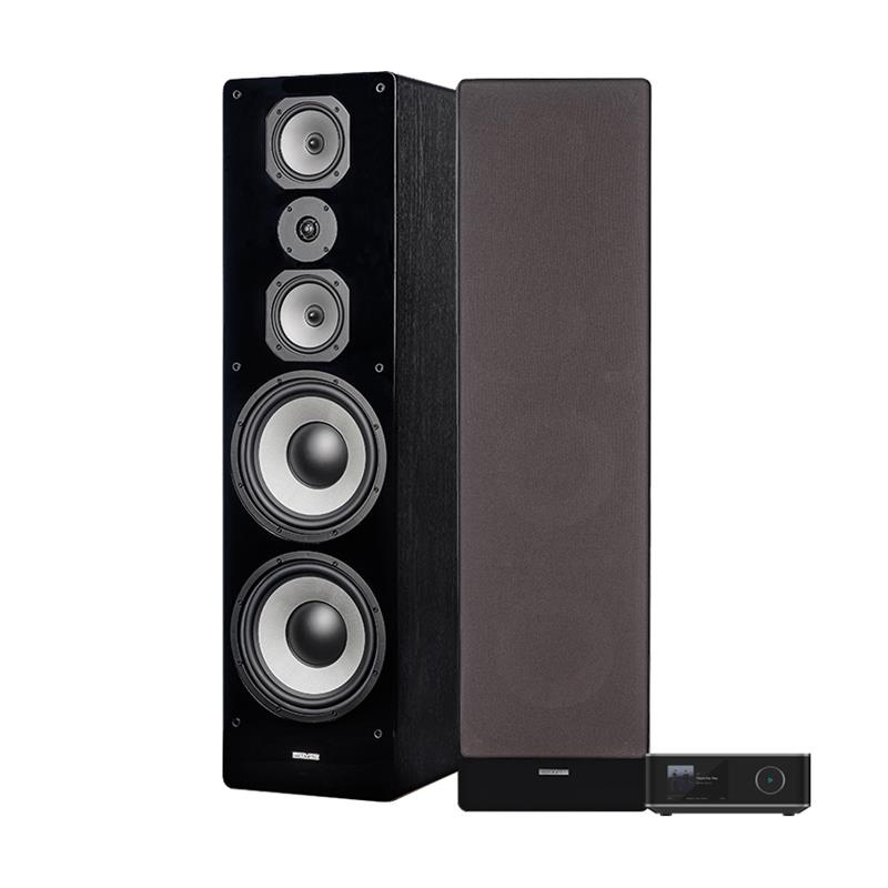 Wiim Amp Ultra med Dynavoice Challenger M-105 EX v4 i sort, 2.0 stereopakke